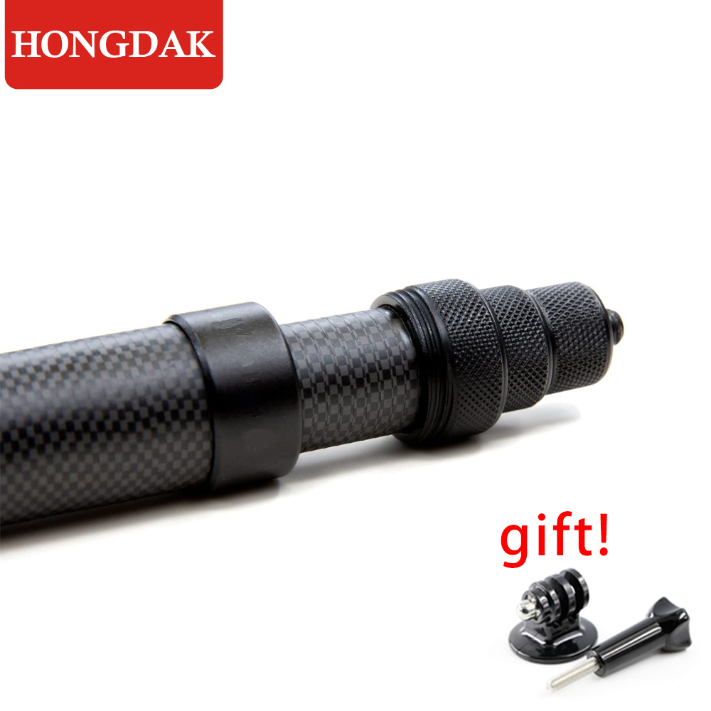 Action Camera Selfie Stick Invisible - HONGDAK масштабируемый монопод из углеродного волокна,