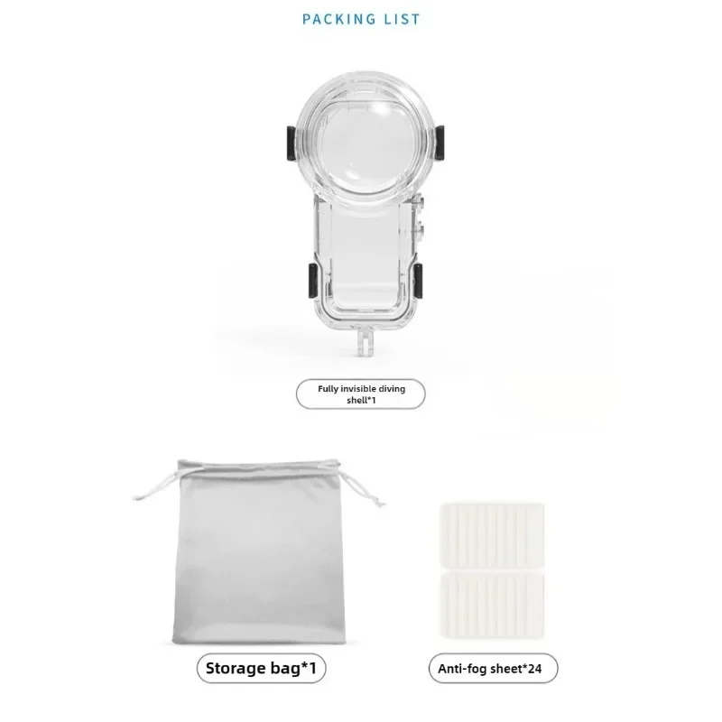 Action Camera Diving Case Underwater 60M - Водонепроницаемый чехол для Insta360 X5, 60