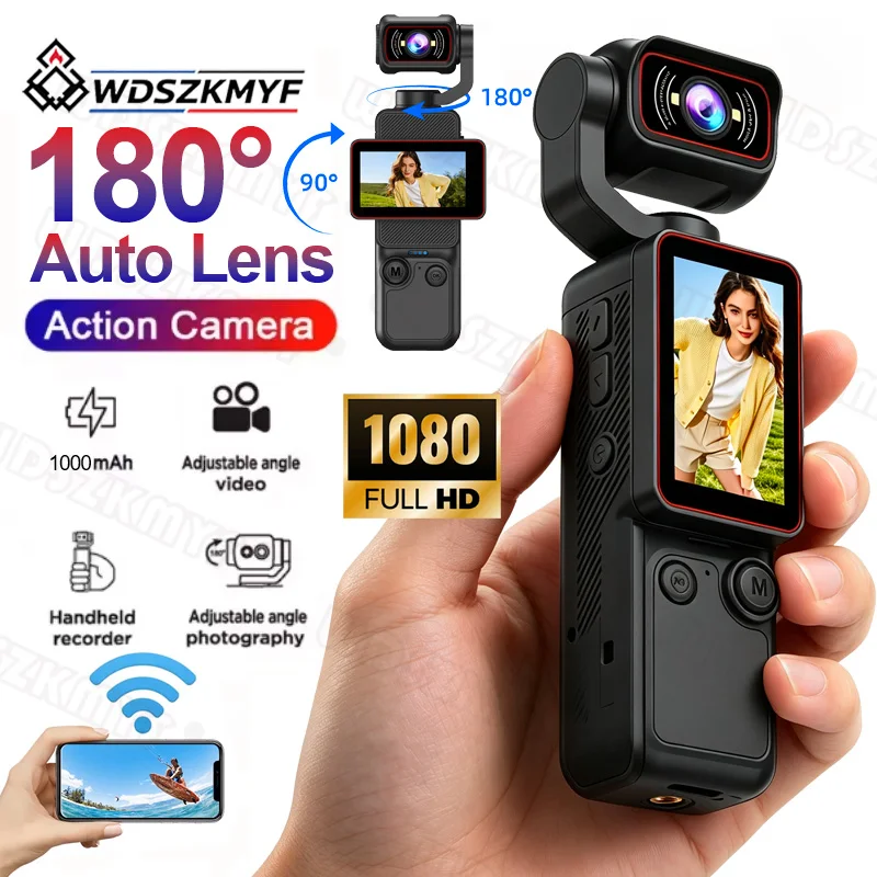 Action Camera Optical Image Stabilization - Новая портативная экшн-камера 180 ° Автоматический