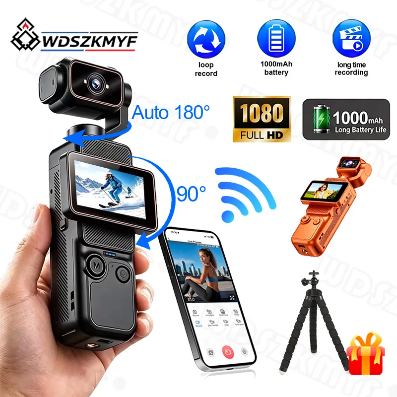 Action Camera Optical Image Stabilization - Экшн-камера 1080p 90 ° Откидной экран